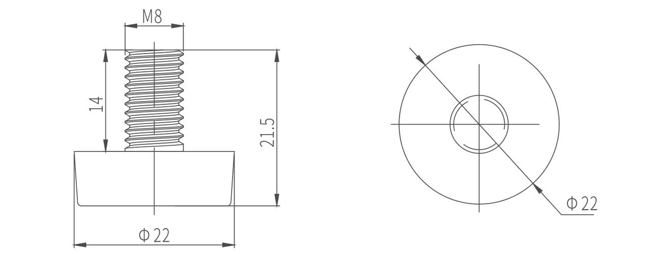Fixed Adjustable Foot MK-XQ-7903