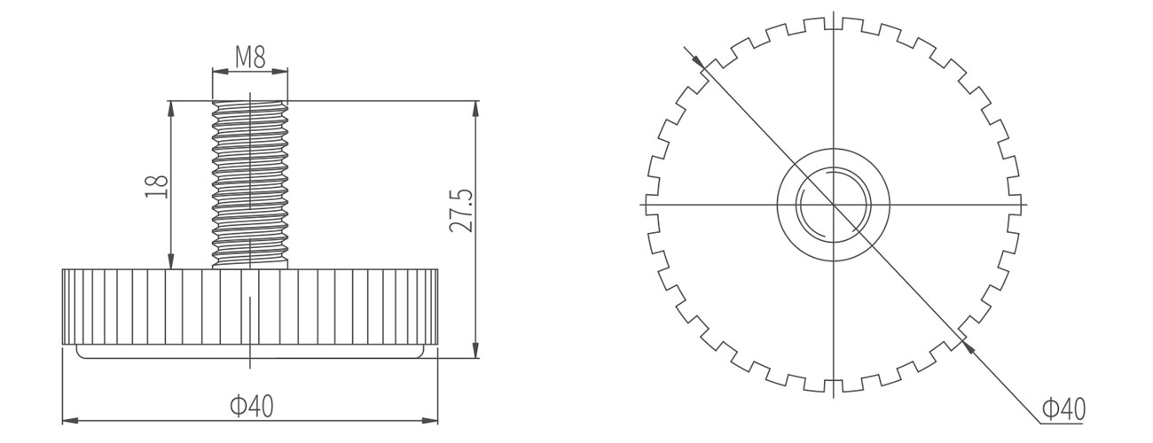 Fixed Adjustable Foot MK-XQ-8001