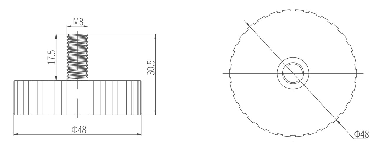 Fixed Adjustable Foot MK-XQ-8003