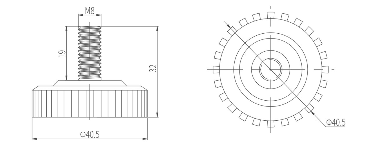 Fixed Adjustable Foot MK-XQ-8004