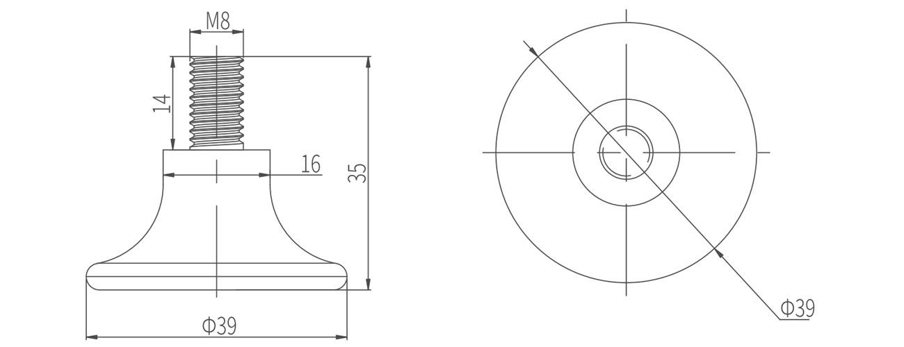 Fixed Adjustable Foot MK-XQ-8104