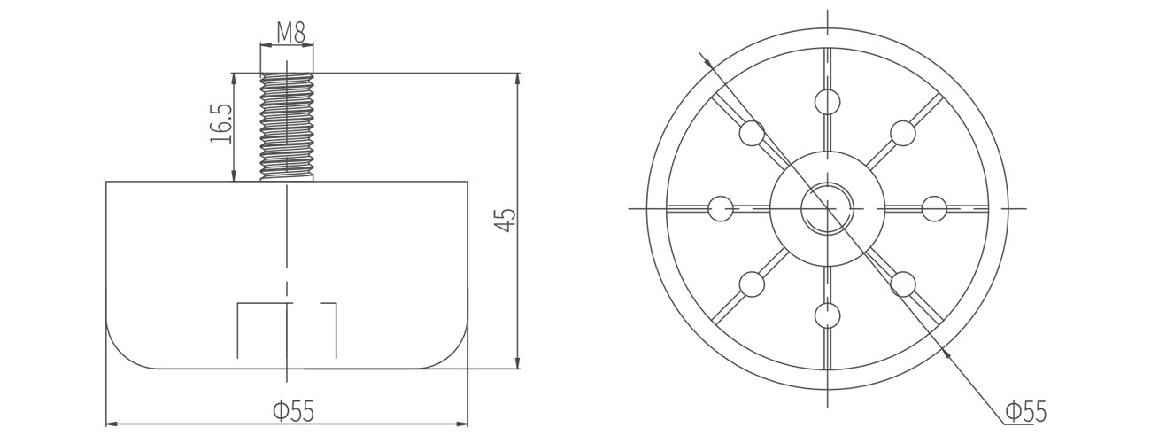 Fixed Adjustable Foot MK-XQ-8401