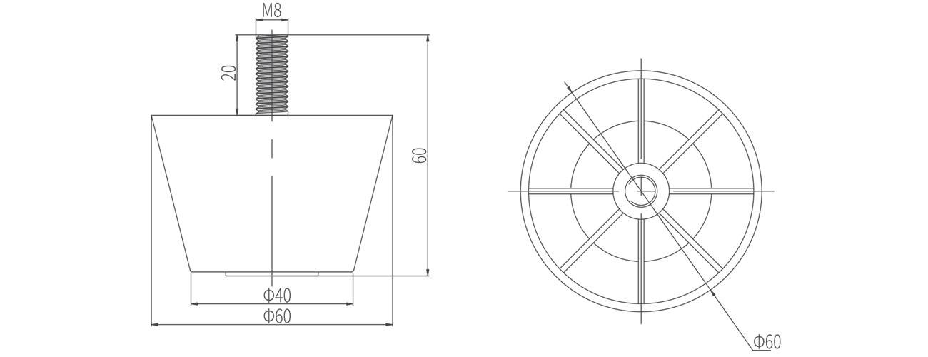 Fixed Adjustable Foot MK-XQ-8501