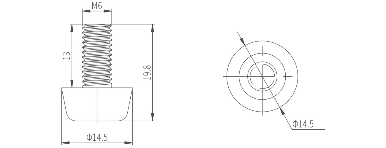Fixed Adjustable Foot MK-XQ-A8307