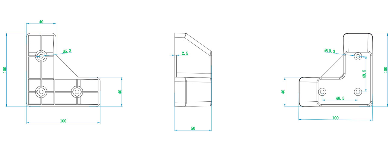 100–50mm Sofa Leg (Export Version) MK-SFJ-HJD-005