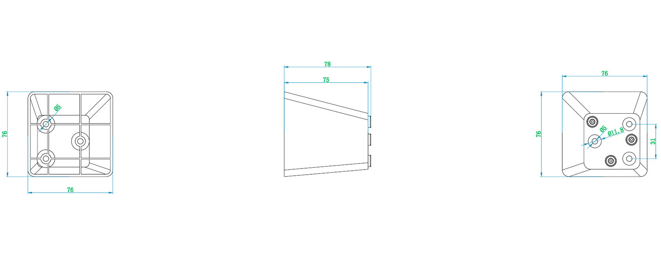 100mm Trapezoid Leg MK-SFJ-HJD-PYS0