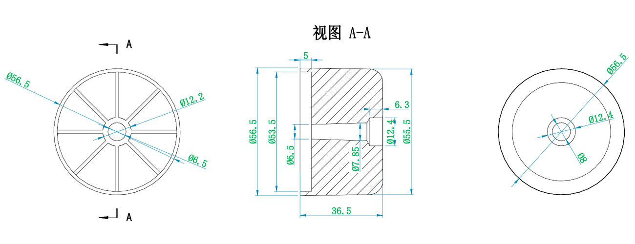 55mm Small Half-Round Leg MK-SFJ-HJD-003