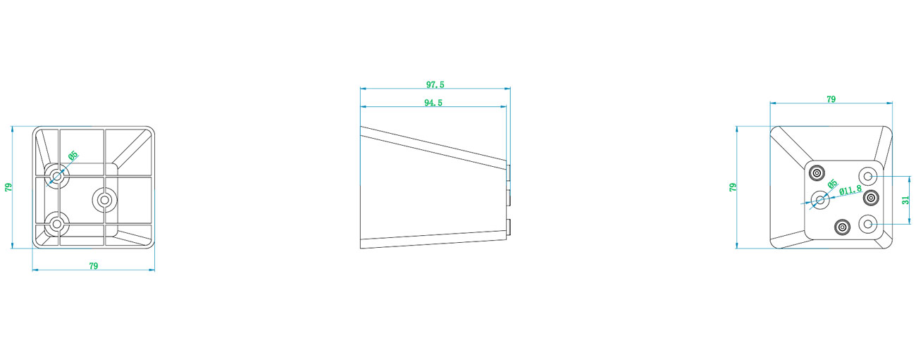 80mm Trapezoid Leg MK-SFJ-HJD-PYS8
