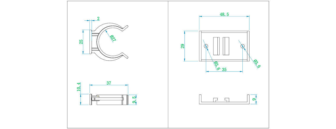 Hollow-Base 120mm Leg (Range: 115–135mm – with Large Snap Clip) MK-TJJ-HJD-105