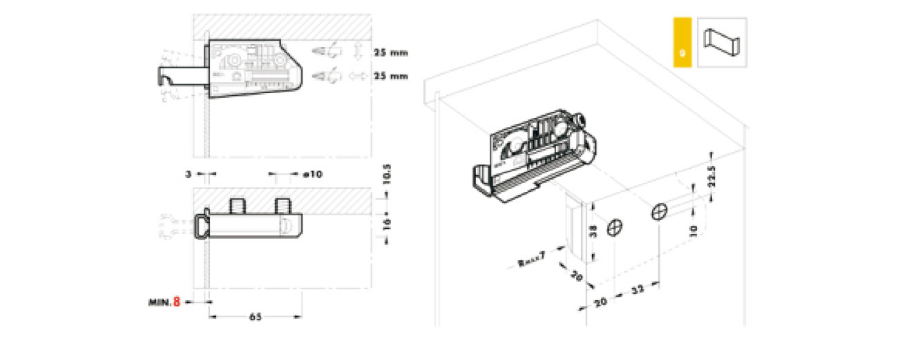 Cabinet Hanger F-13