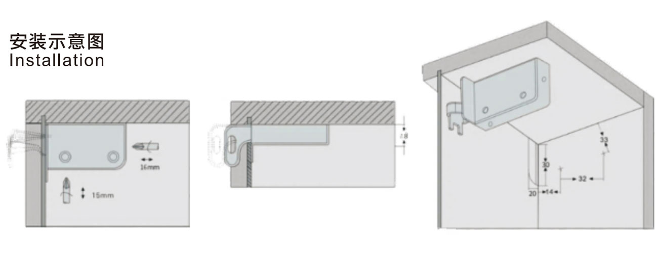 Heavy-duty Floor Cabinet Hanger ED02