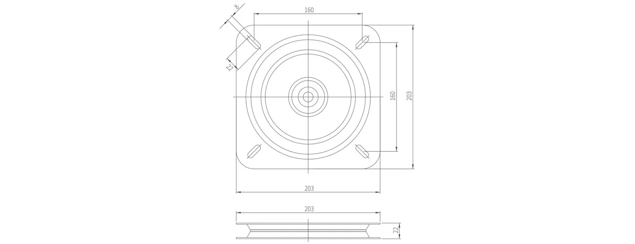8-inch Lazy Susan Turntable (Iron) MK-JD-TZP-8C