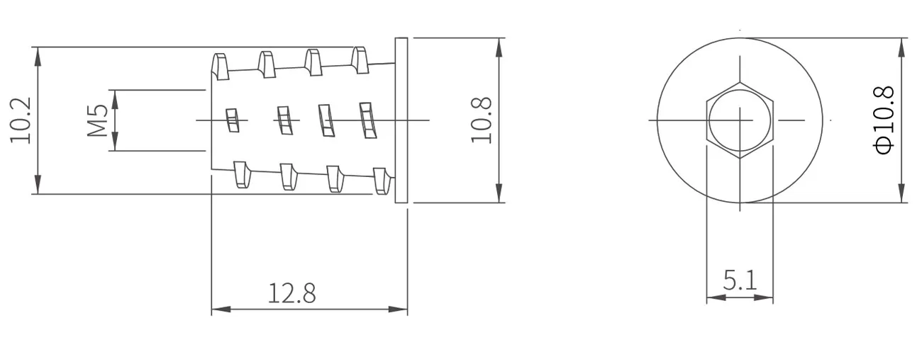American Metric Insert Nut MK-6-13NWY