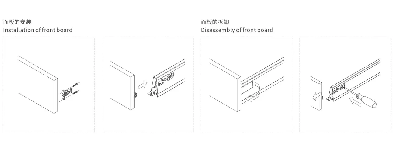 Concealed Full-extension Slide (Low Drawer) MK-TM908TB-84