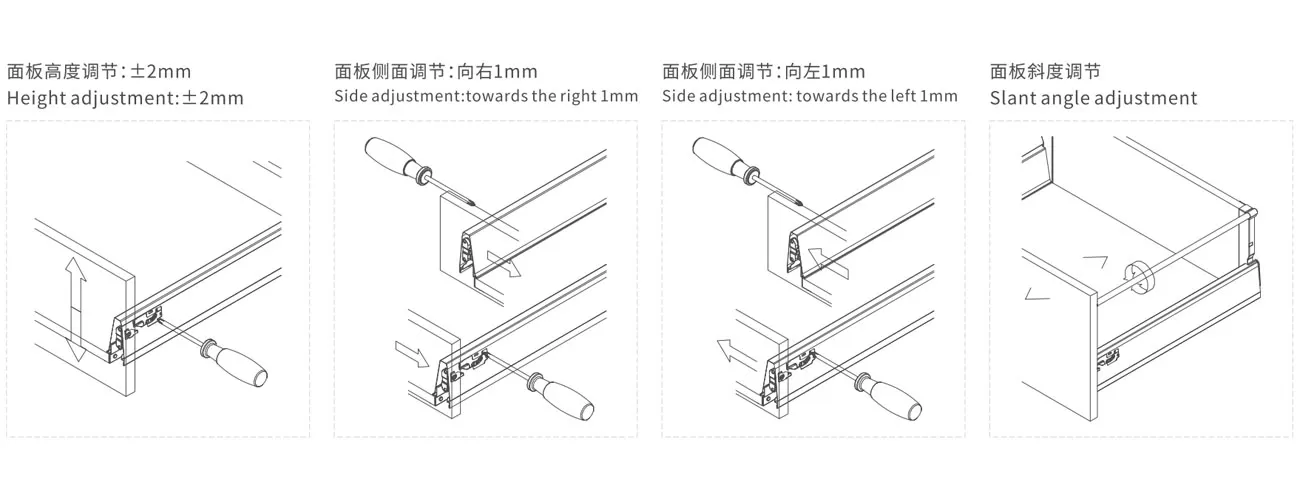 Concealed Full-extension Slide (Low Drawer) MK-TM908TB-84