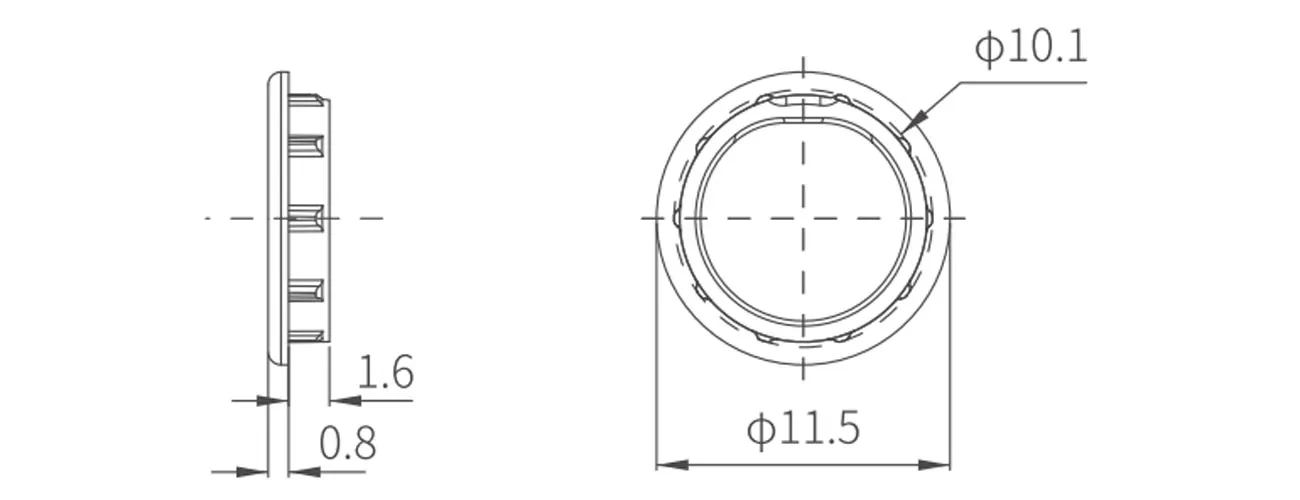 Countersunk Plastic Cover MK-KG-32-01-08 4# 10