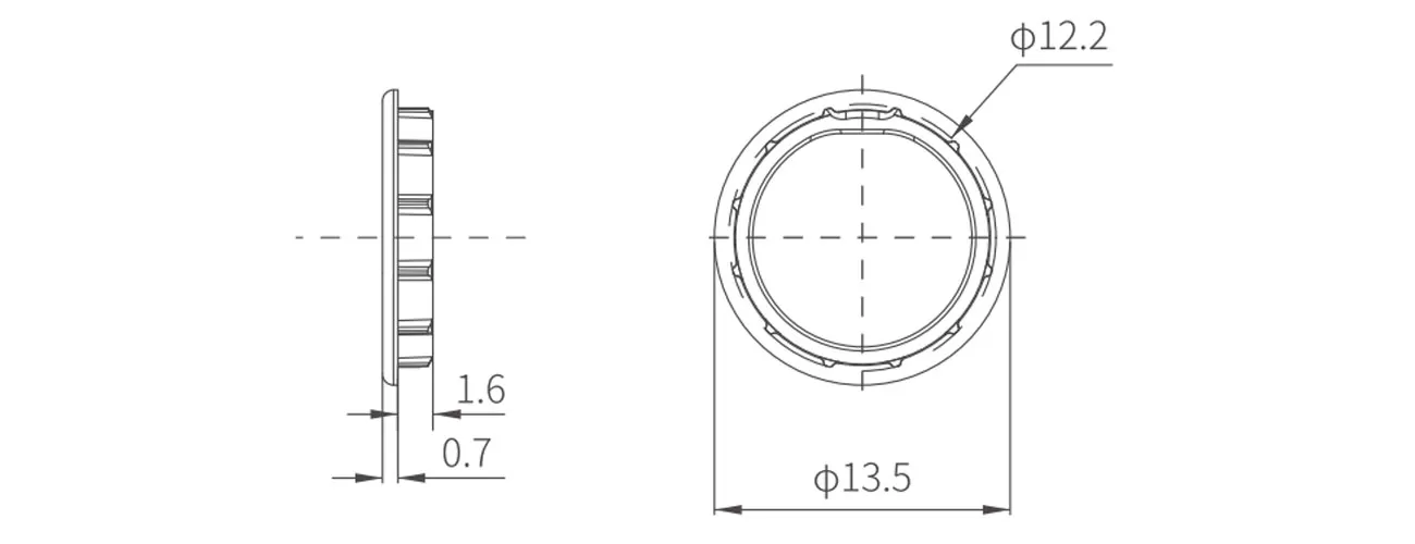Countersunk Plastic Cover MK-KG-32-01-09 3# 12