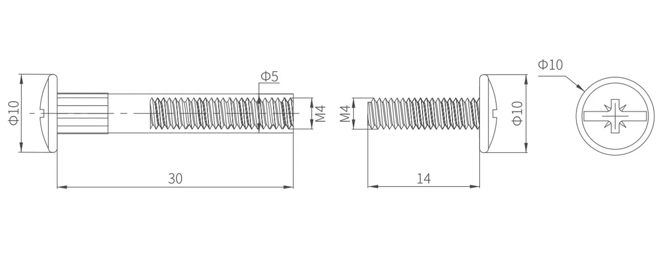 Furniture Combination Bolt MKLG-M4-30-ZH