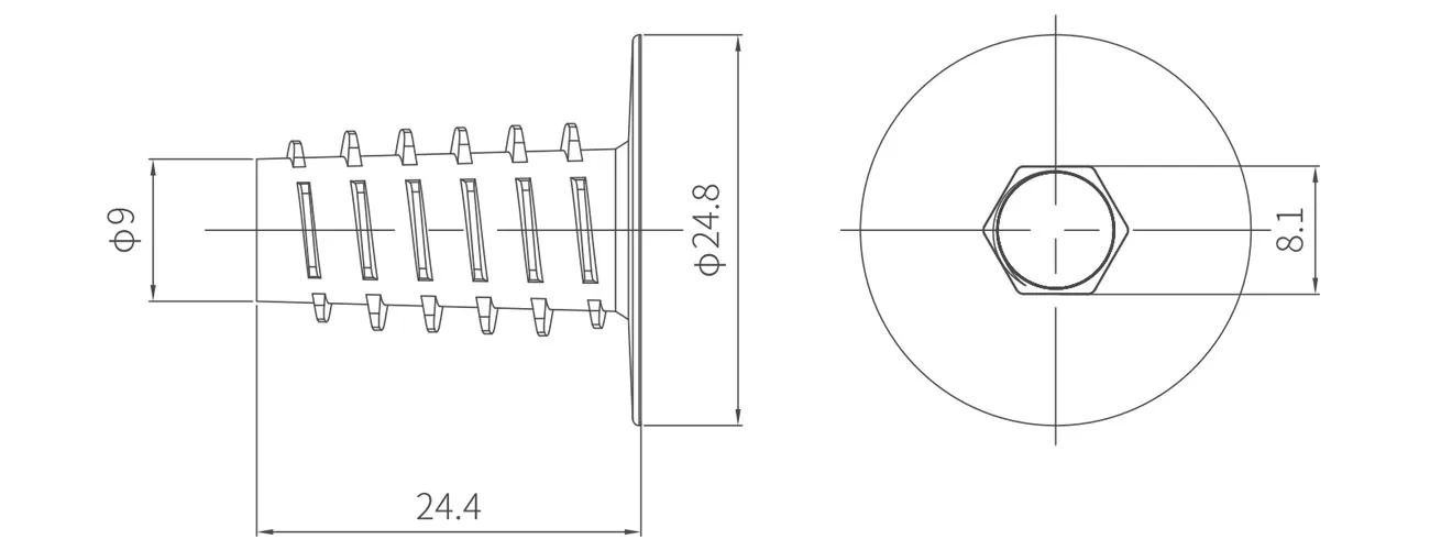 Insert Nut Type D MK-ZA-DJ-8*25