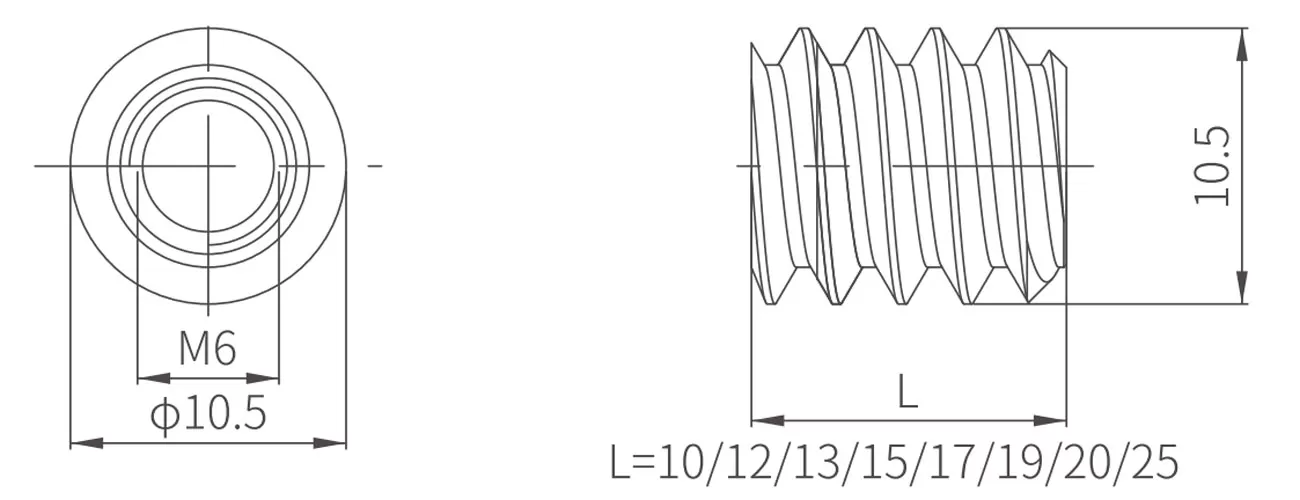 Insert Nut Type E MK-CS-21-01-01