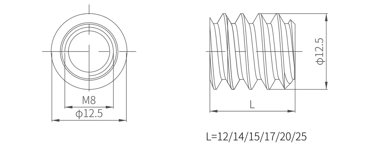 Insert Nut Type E MK-CS-21-02-02