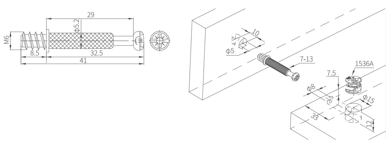 Metal Knurled Bolt MK-GHG-7-13