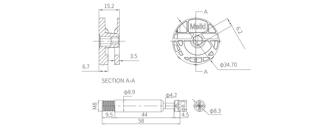 Internal Rotation Strong Connector MK-QLJ-54-00-44