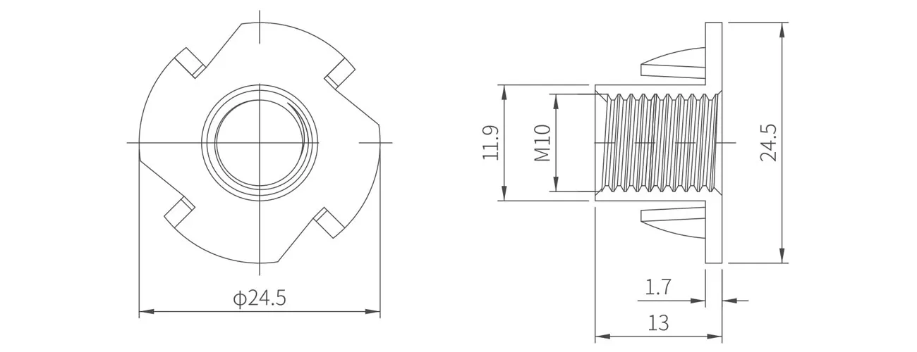 T-nut MK-M10SZLM